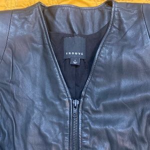Trouvé black leather jacket in excellent condition. Leather is very soft.
